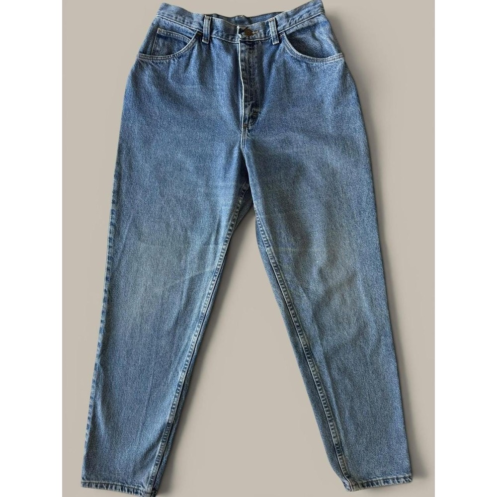 Gitano Vintage High Waisted Mom Jeans 10P Blue Light Wash Tapered Denim